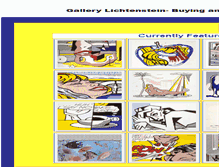 Tablet Screenshot of gallerylichtenstein.com